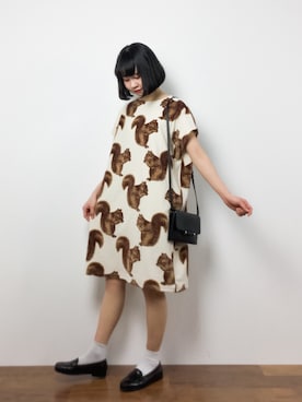 「eiπe （イーペ）のアイテム（ワンピース/ドレス）」を使った、hinaさん（レディース・163cm）の冬コーディネート