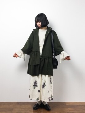 「chambre de charme（シャンブルドゥシャーム）のアイテム（パンツ）」を使った、hinaさん（レディース・163cm）の冬コーディネート