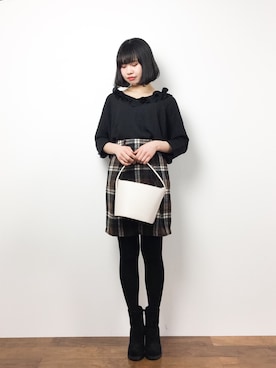 「エトセンス」｜「アイテム（ブーツ）」を使った、hinaさん（レディース・163cm）の冬コーディネート