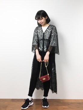 「SLY（スライ）のアイテム（その他アウター）」を使った、hinaさん（レディース・163cm）の春コーディネート