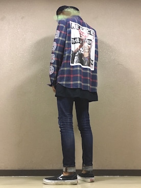 「SQUAIR（スクエア）のアイテム」を使った、Kuboさん（メンズ・168cm）の秋コーディネート