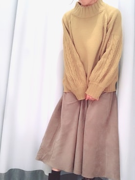 「マスタードイエロー」｜miiiiiさん（レディース・150cm）の冬コーディネート