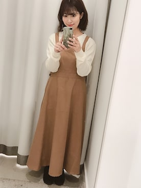 「消えそうな色コーデ」｜「アイテム（ブーツ）」を使った、miiiiiさん（レディース・150cm）の冬コーディネート