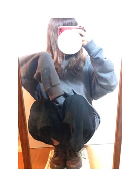 「wearhalloween2017」｜「アイテム（スウェット）」を使った、くらさん（レディース・158cm）の秋コーディネート