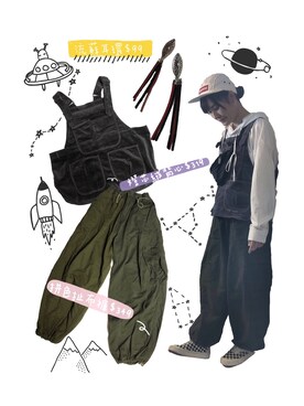 「VANS（バンズ）のアイテム（シューズ、ホワイト系）」を使った、YUKIさん（レディース・163cm）の秋コーディネート