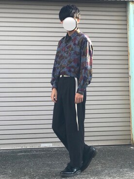 ネックレスを使った 柄シャツ ワイドパンツ のメンズ人気ファッションコーディネート Wear ネックレスを使った 柄シャツ ワイドパンツ のメンズ人気ファッションコーディネート Wear