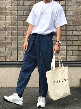 「A.P.C.（アーペーセー）のアイテム（スニーカー）」を使った、リタさん（メンズ・173cm）の夏コーディネート