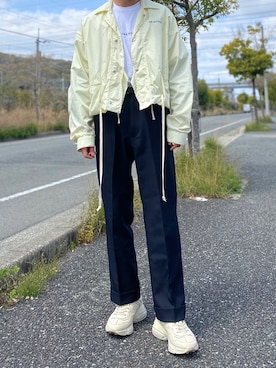 「CHRISTIAN DADA（クリスチャンダダ）のアイテム（ナイロンジャケット）」を使った、リタさん（メンズ・173cm）の春コーディネート