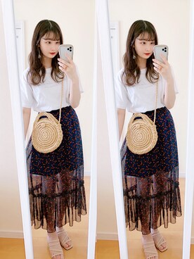 𝘮𝘢𝘴𝘩𝘶さん(レディース・160cm)の夏コーディネート