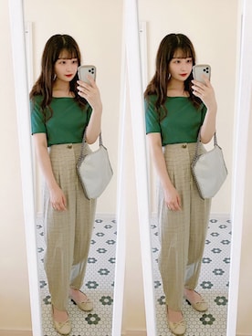 「destin（デスティン）のアイテム」を使った、𝘮𝘢𝘴𝘩𝘶さん（レディース・160cm）の夏コーディネート