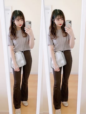 「destin（デスティン）のアイテム」を使った、𝘮𝘢𝘴𝘩𝘶さん（レディース・160cm）の夏コーディネート