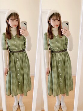 「apres jour（アプレジュール）のアイテム（バレエシューズ）」を使った、𝘮𝘢𝘴𝘩𝘶さん（レディース・160cm）の秋コーディネート
