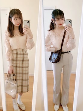 「apres jour（アプレジュール）のアイテム（バレエシューズ）」を使った、𝘮𝘢𝘴𝘩𝘶さん（レディース・160cm）の秋コーディネート