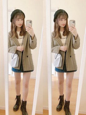 「FIG&VIPER（フィグアンドバイパー）のアイテム（ブーツ）」を使った、𝘮𝘢𝘴𝘩𝘶さん（レディース・160cm）の秋コーディネート