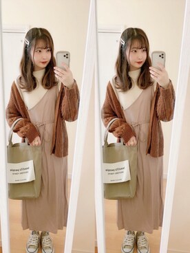 𝘮𝘢𝘴𝘩𝘶さん（レディース・160cm）の秋コーディネート