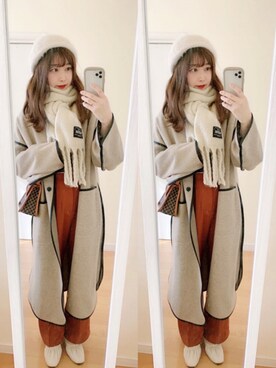 「apres jour（アプレジュール）のアイテム（バレエシューズ）」を使った、𝘮𝘢𝘴𝘩𝘶さん（レディース・160cm）の冬コーディネート