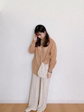 「apres jour（アプレジュール）のアイテム（バレエシューズ）」を使った、𝘮𝘢𝘴𝘩𝘶さん（レディース・160cm）の春コーディネート
