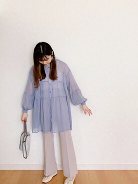 「apres jour（アプレジュール）のアイテム（バレエシューズ）」を使った、𝘮𝘢𝘴𝘩𝘶さん（レディース・160cm）の春コーディネート