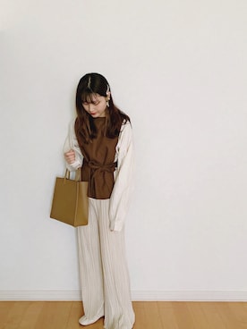 「apres jour（アプレジュール）のアイテム（バレエシューズ）」を使った、𝘮𝘢𝘴𝘩𝘶さん（レディース・160cm）の春コーディネート