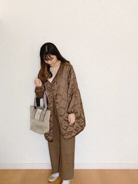 「destin（デスティン）のアイテム」を使った、𝘮𝘢𝘴𝘩𝘶さん（レディース・160cm）の春コーディネート