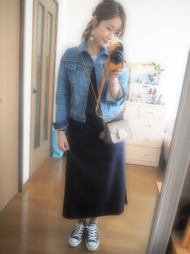 「CONVERSE（コンバース）のconverse（コンバース） ALL STAR OX（オールスターOX）（スニーカー）」を使った、akaa*さん（レディース・159cm）の春コーディネート