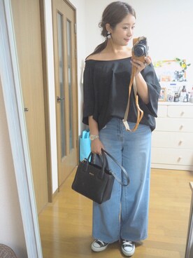 「CONVERSE（コンバース）のconverse（コンバース） ALL STAR OX（オールスターOX）（スニーカー）」を使った、akaa*さん（レディース・159cm）の秋コーディネート