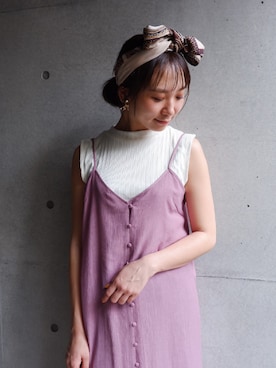 「FUN.TRINITY（ファン トリニティー）のアイテム（ワンピース/ドレス）」を使った、annaさん（レディース・161cm）の夏コーディネート