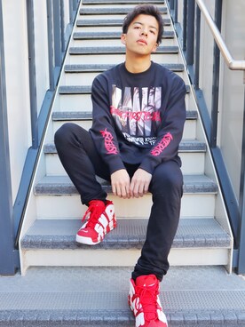 「RE730」｜藤田誠樹さん（メンズ・176cm）の冬コーディネート