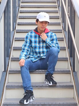 藤田誠樹さん(メンズ・176cm)の春コーディネート