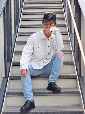「RE730」｜藤田誠樹さん（メンズ・176cm）の春コーディネート