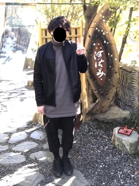 「alexanderwang（アレキサンダーワン）のアイテム（ブルゾン）」を使った、カイリューさん（メンズ・168cm）の冬コーディネート