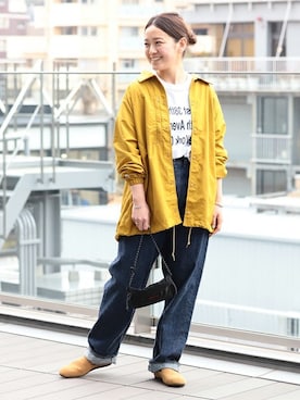 「orslow」｜「アイテム（ブルゾン）」を使った、BEAMS BOYさん（レディース・156cm）の春コーディネート