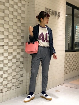 「BEAMS BOY（ビームスボーイ）のアイテム（テーラードジャケット）」を使った、BEAMS BOYさん（レディース・163cm）の秋コーディネート