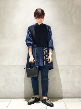 「orslow」｜「アイテム（ワンピース/ドレス）」を使った、BEAMS BOYさん（レディース・158cm）の秋コーディネート