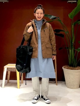 「ジャックパーセル」｜「アイテム（ワンピース/ドレス）」を使った、BEAMS BOYさん（レディース・160cm）の秋コーディネート