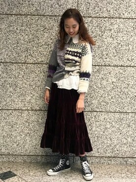 BEAMS BOYさん（レディース・168cm）の冬コーディネート