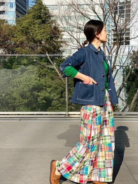 BEAMS BOY / ボーイ パッチワーク マドラス スカートを使った人気