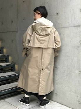 BEAMS BOY / シャンブレー ツイル フーデッド コートを使った