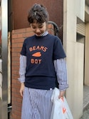 Beams Boy ストライプ ボタンダウン ロングスリーブ ワンピース シャツワンピース Beams Boy ビームスボーイ のファッション通販 Zozotown