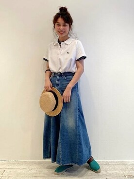 「BEAMS BOY（ビームスボーイ）のアイテム（ポロシャツ）」を使った、BEAMS BOYさん（レディース・162cm）の春コーディネート