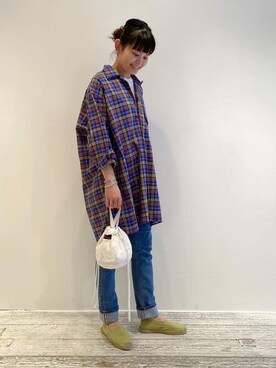 「orslow」｜「アイテム（ワンピース/ドレス）」を使った、BEAMS BOYさん（レディース・161cm）の春コーディネート