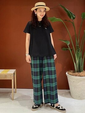 「BEAMS BOY（ビームスボーイ）のアイテム（ポロシャツ）」を使った、BEAMS BOYさん（レディース・160cm）の夏コーディネート