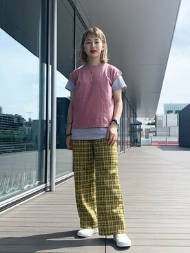 「BEAMS BOY（ビームスボーイ）のアイテム（スリッポン）」を使った、BEAMS BOYさん（レディース・161cm）の夏コーディネート