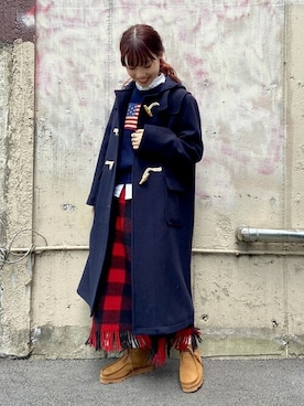 「BEAMS BOY（ビームスボーイ）のアイテム（ダッフルコート）」を使った、BEAMS BOYさん（レディース・158cm）の秋コーディネート