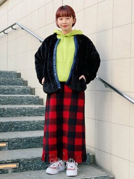 BEAMS BOYさん（レディース・152cm）の冬コーディネート