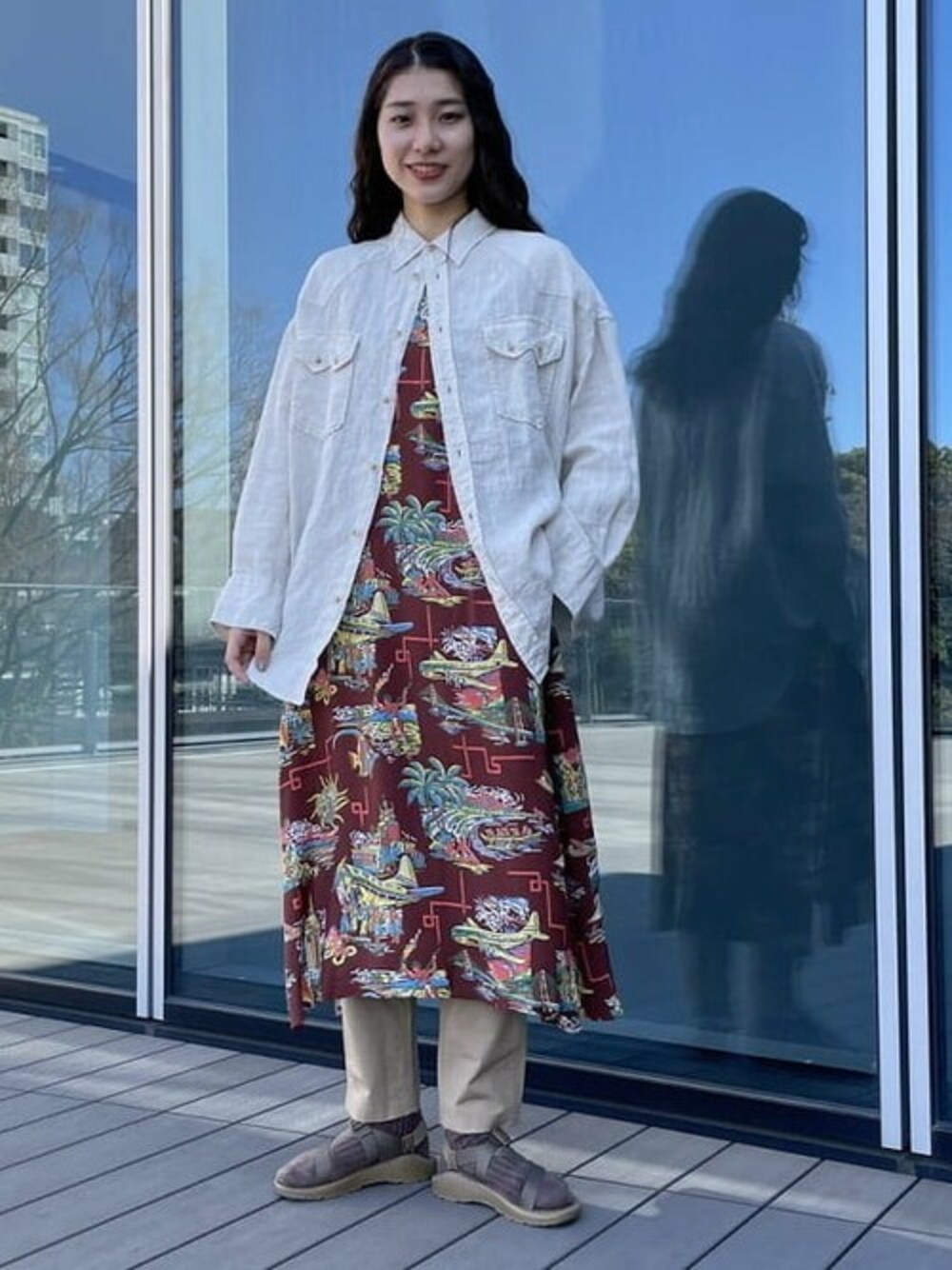 サンサーフ×ビームスボーイ★別注ハワイアンサイド釦ノースリーブワンピo2504 サンサーフ×ビームスボーイ☆別注ハワイアンサイド釦