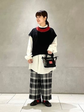 「BEAMS BOY（ビームスボーイ）のManhattan Portage × BEAMS BOY / 別注 クリア ミニ トートバッグ（トートバッグ）」を使った、BEAMS BOYさん（レディース・160cm）の夏コーディネート