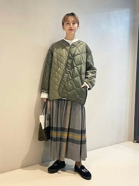 「アシンメトリー」｜「アイテム（ブルゾン）」を使った、BEAMS BOYさん（レディース・161cm）の秋コーディネート