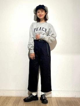 「チョーカー」｜「アイテム（スウェット）」を使った、BEAMS BOYさん（レディース・163cm）の秋コーディネート