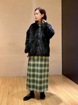 「BEAMS BOY（ビームスボーイ）のアイテム（ノーカラージャケット）」を使った、BEAMS BOYさん（レディース・160cm）の秋コーディネート